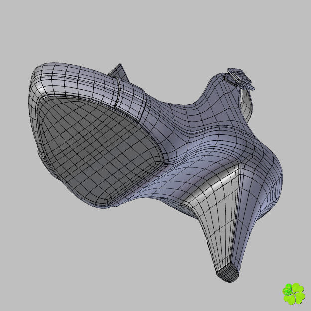 Snowflake shoes high heels low poly Low-poly 3D model_53