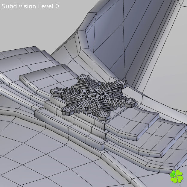 Snowflake shoes high heels low poly Low-poly 3D model_48