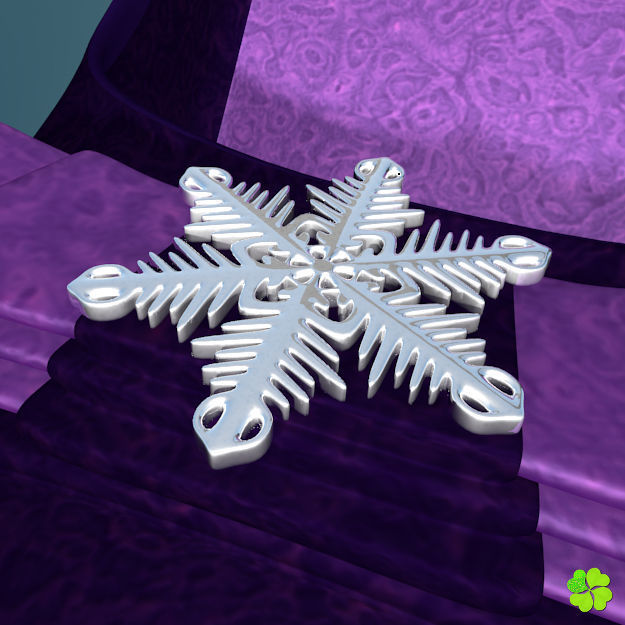 Snowflake shoes high heels low poly Low-poly 3D model_7
