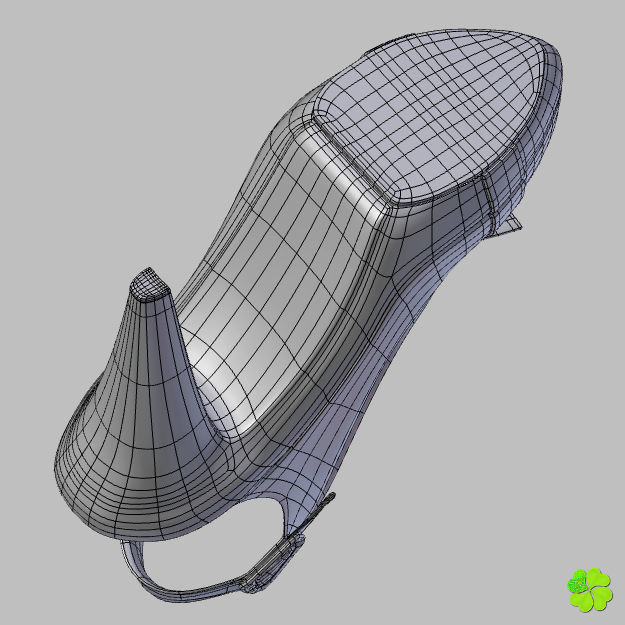 Snowflake shoes high heels low poly Low-poly 3D model_51