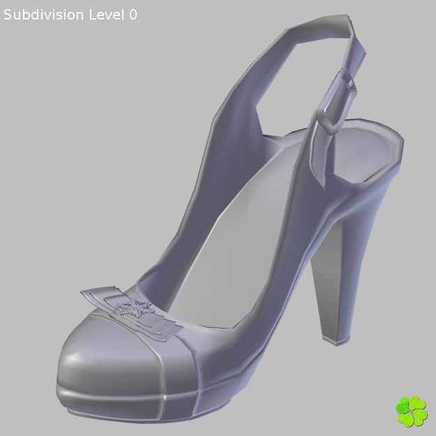 Snowflake shoes high heels low poly Low-poly 3D model_58