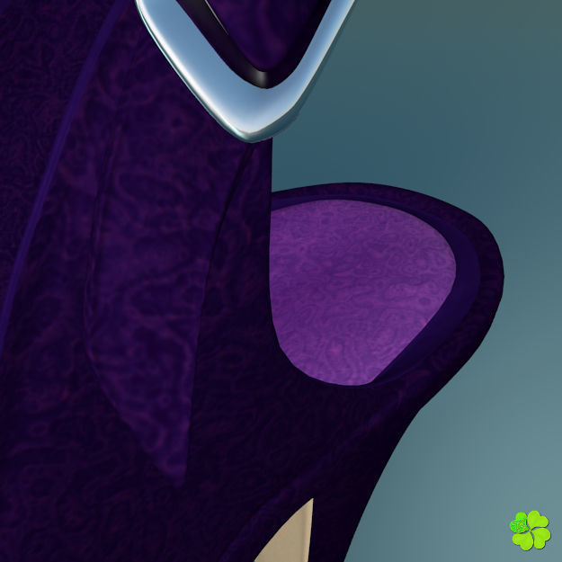 Snowflake shoes high heels low poly Low-poly 3D model_24