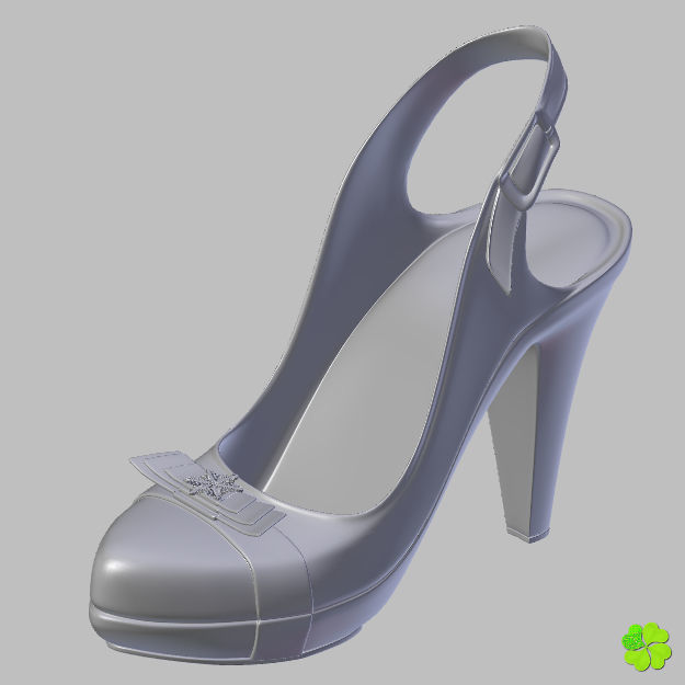 Snowflake shoes high heels low poly Low-poly 3D model_57