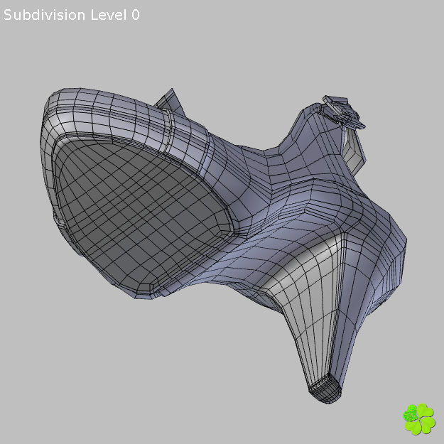 Snowflake shoes high heels low poly Low-poly 3D model_54