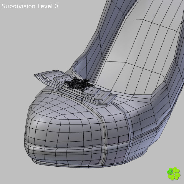 Snowflake shoes high heels low poly Low-poly 3D model_46