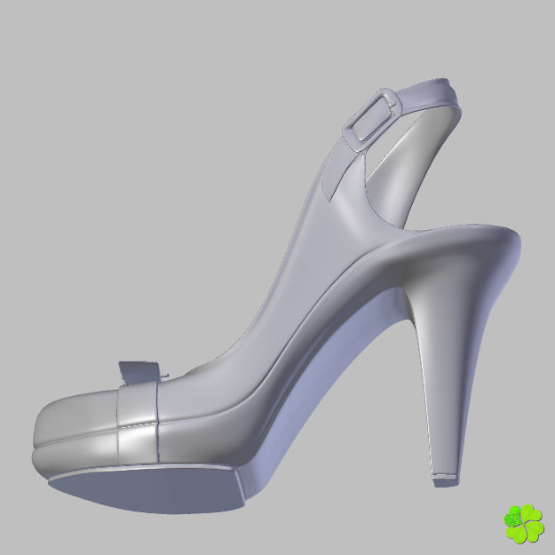Snowflake shoes high heels low poly Low-poly 3D model_61