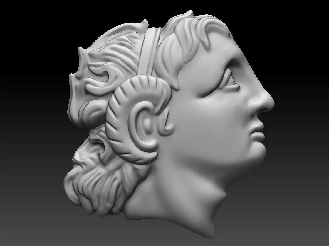 Alexander the Great Pendant 3D print model_0