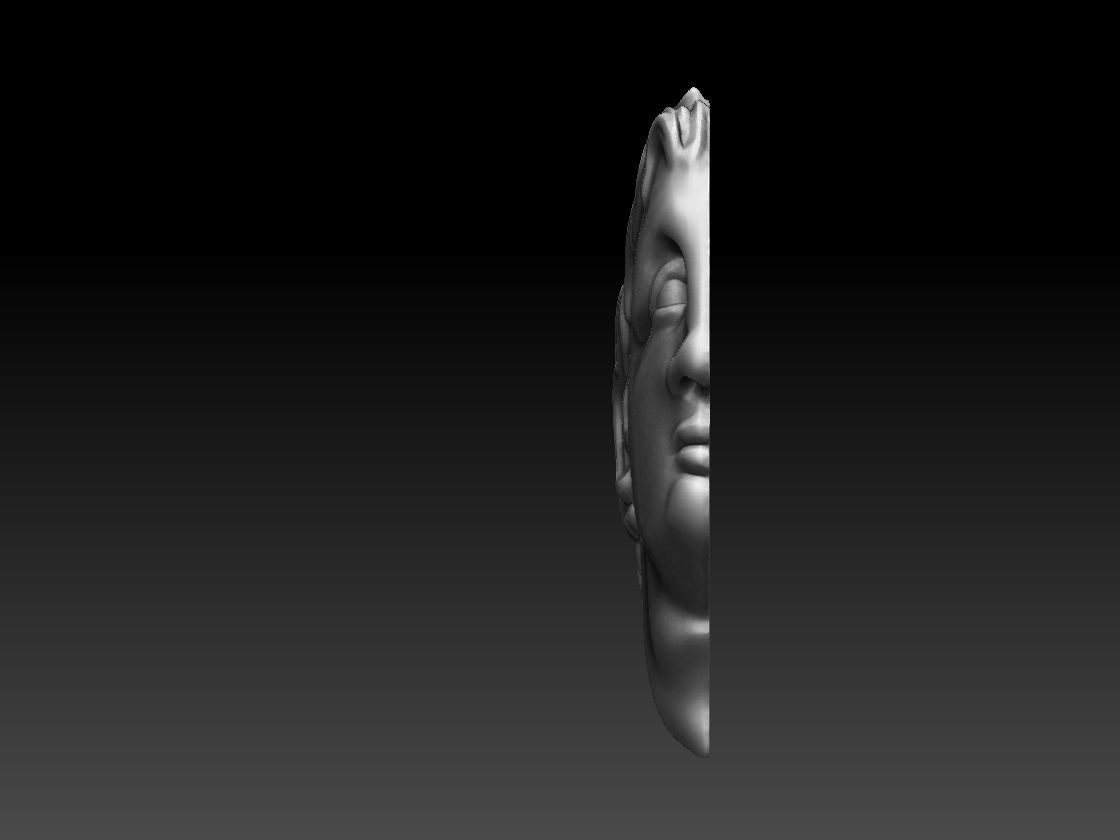 Alexander the Great Pendant 3D print model_2