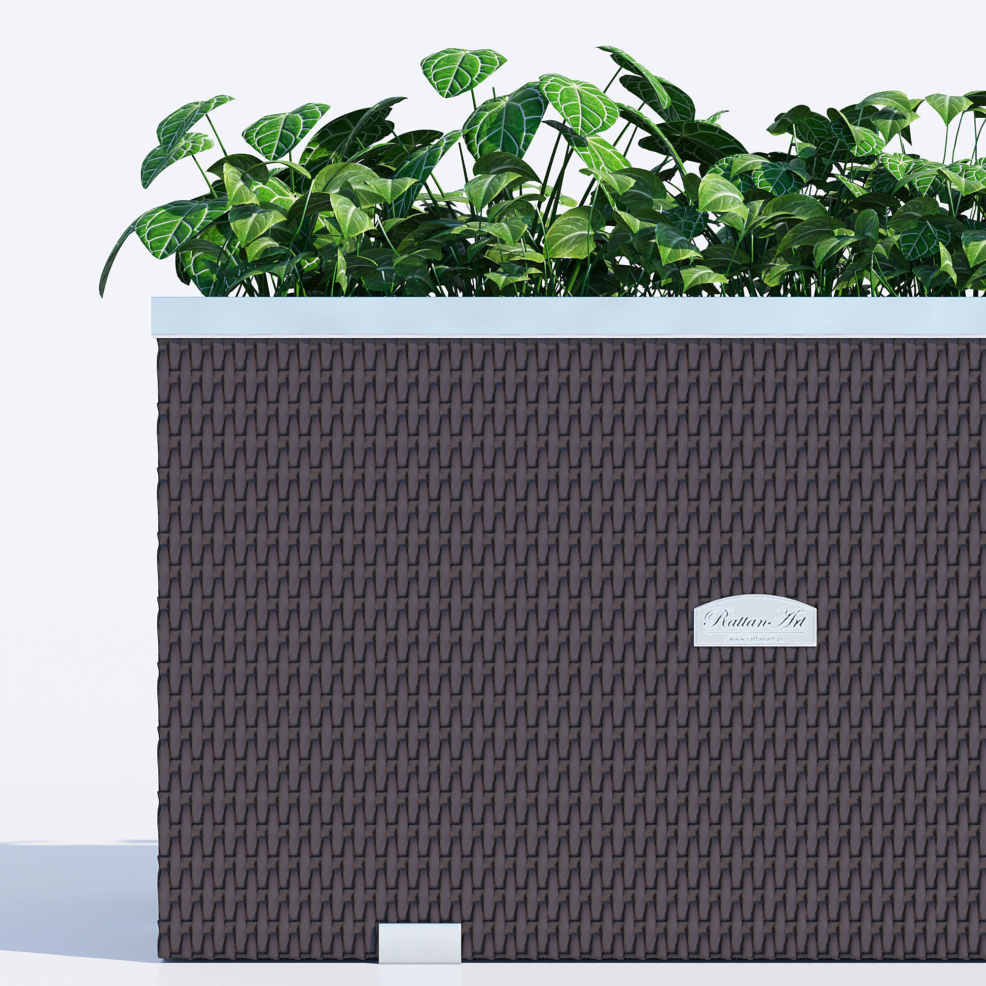 Polyrattan planter one 3D model_4