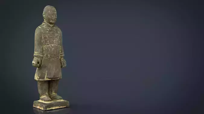 Terracotta Warriors Heavily-Armed Foot Soldier Low-poly 3D model