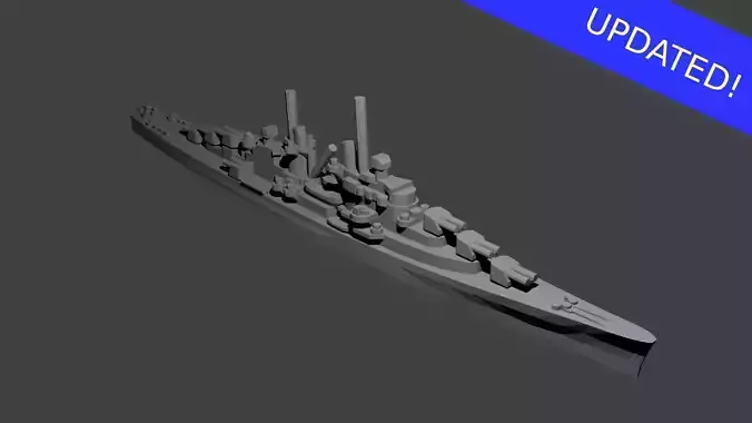 US Atlanta Class Cruiser Warship 3D print model