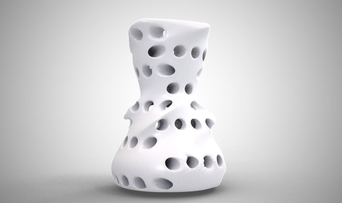 Perforated Vase 3D print model_1