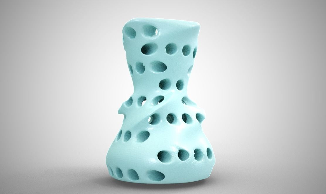 Perforated Vase 3D print model_2