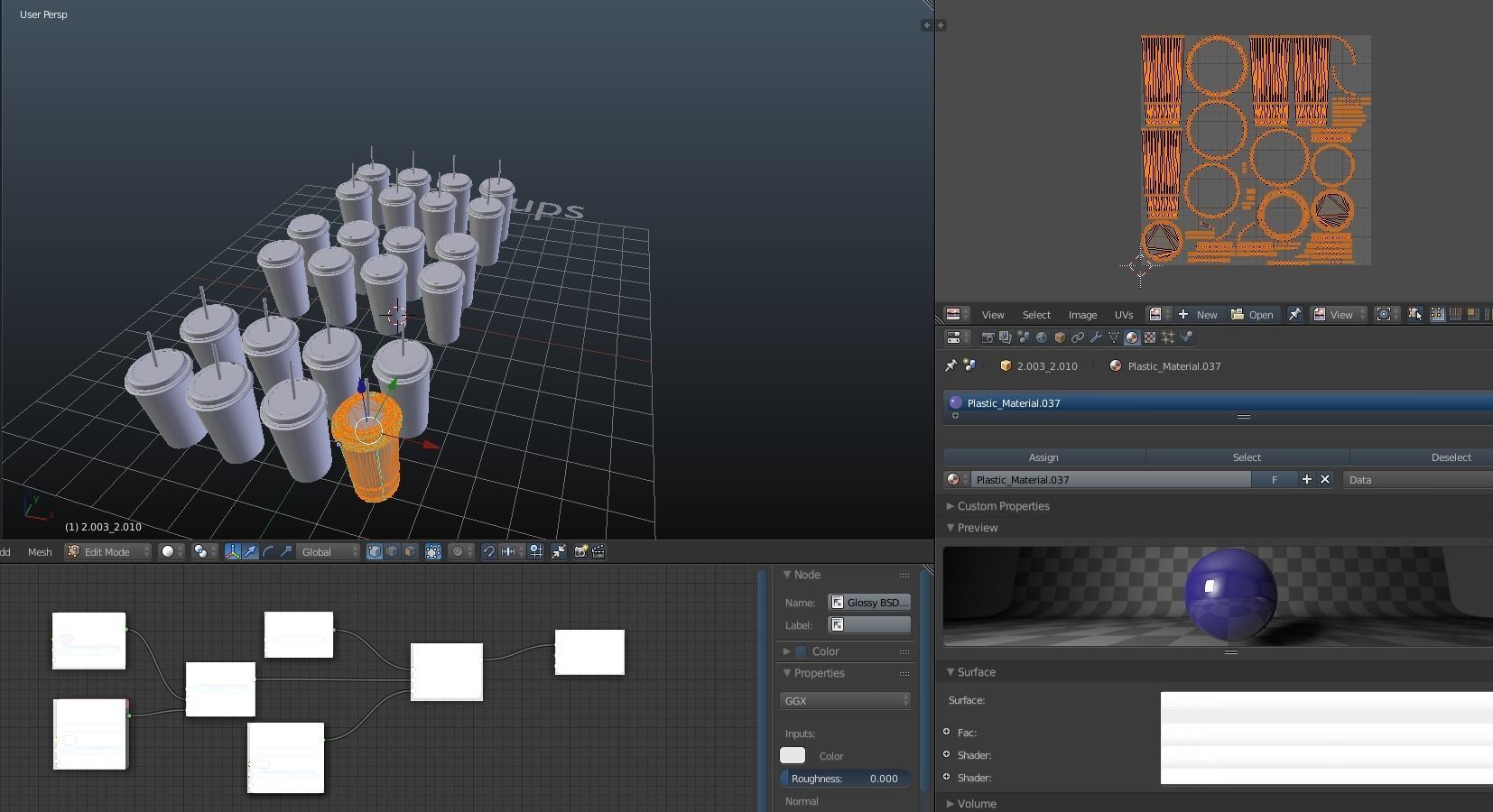 Plastic Cups 3D model_4