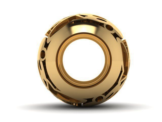 happy minnie mouse charm ball  3D print model_2