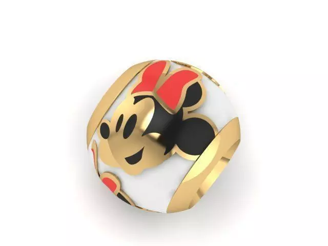 happy minnie mouse charm ball  3D print model_0