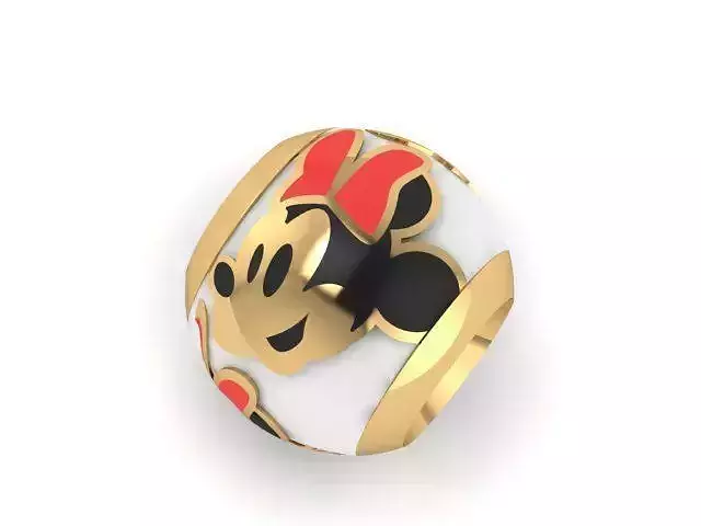 happy minnie mouse charm ball  3D print model