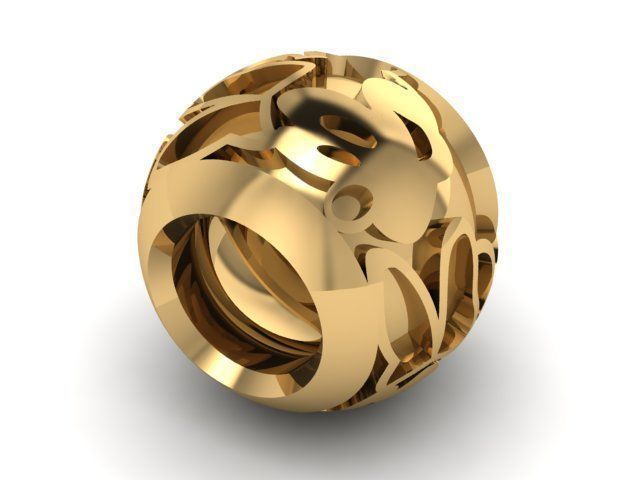 happy minnie mouse charm ball  3D print model_1