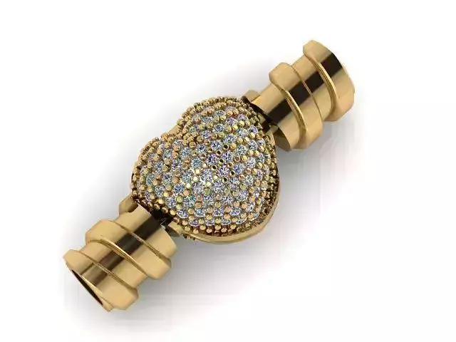 heart and stones charm lock set 