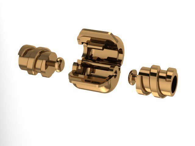 cylinder charm lock set 3D print model_1