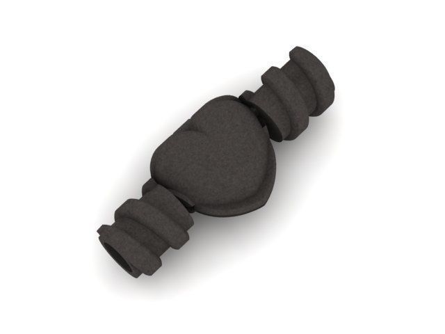 heart charm lock set  3D print model_2