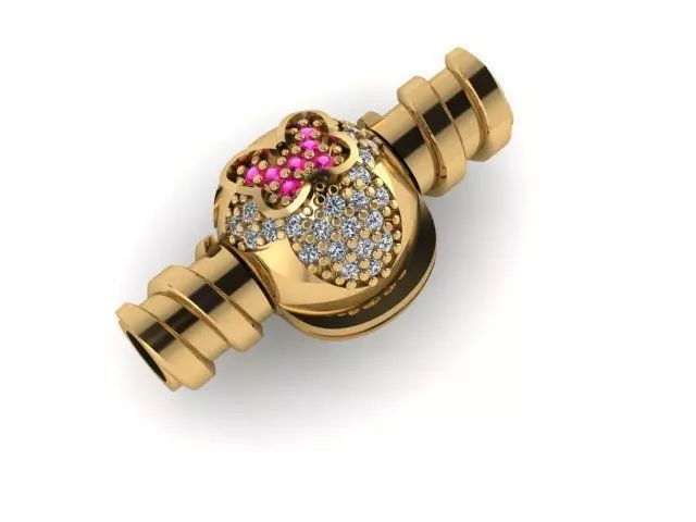 minnie mouse charm lock set 3D print model_0