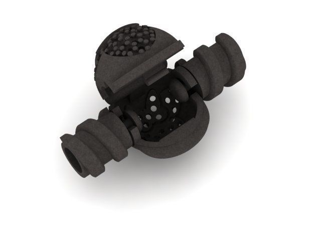 minnie mouse charm lock set 3D print model_2