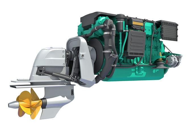 Inboard Outboard Drive Engine 3D model