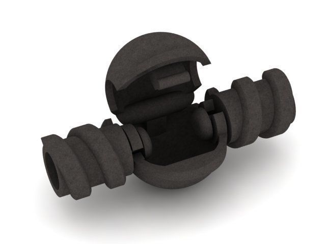 sphere charm lock set 3D print model_2