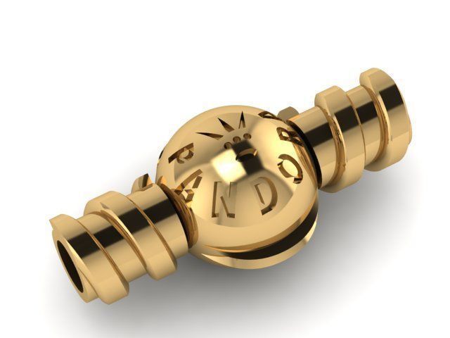 writing and sphere charm lock set 3D print model
