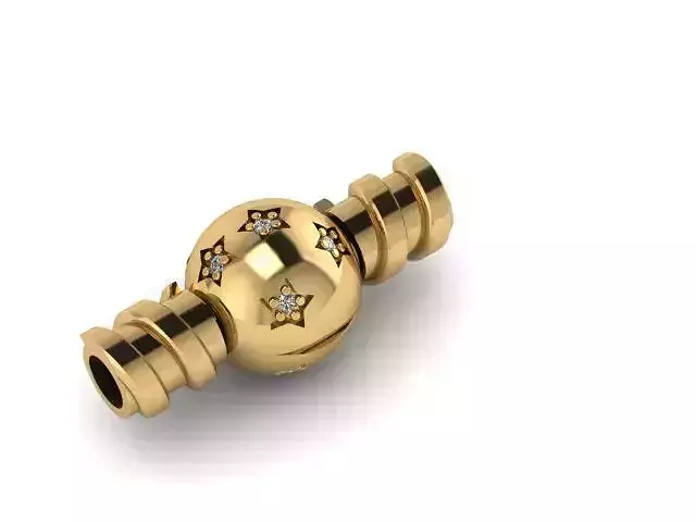 star sphere with stone charm lock set 2