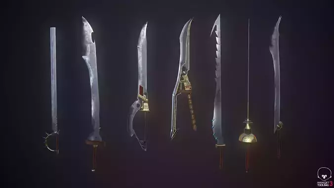 Royalty Swords Low-poly 3D model