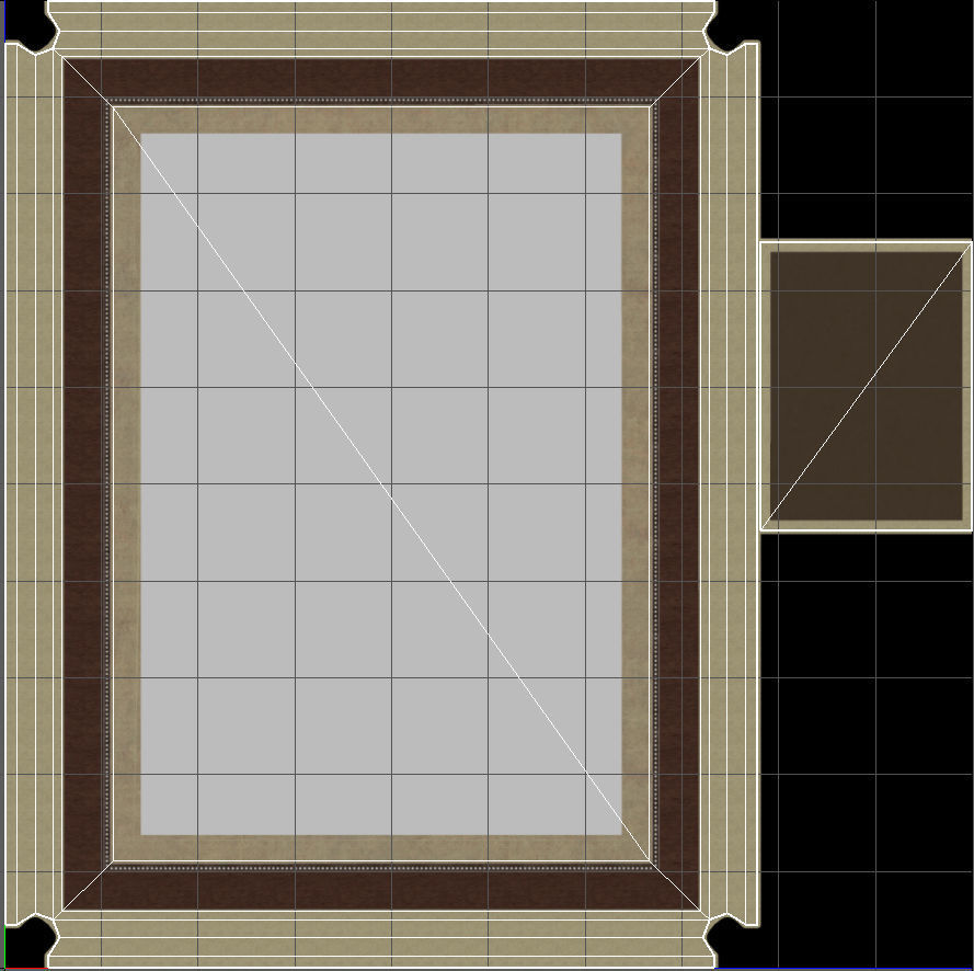 Picture frame -  game ready - VR AR Low-poly 3D model_18