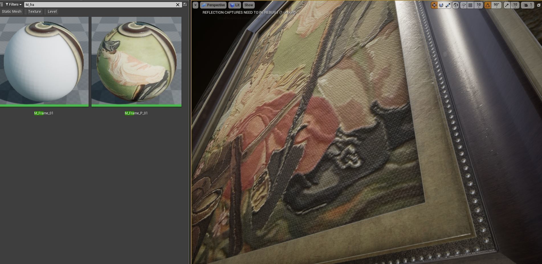 Picture frame -  game ready - VR AR Low-poly 3D model_4