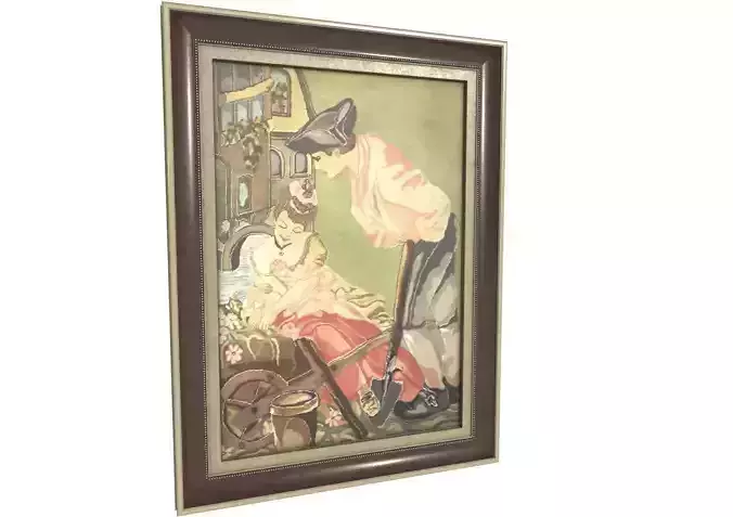 Picture frame -  game ready - VR AR Low-poly 3D model