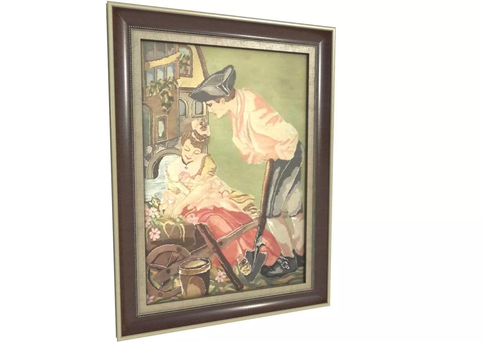 Picture frame -  game ready - VR AR Low-poly 3D model_0