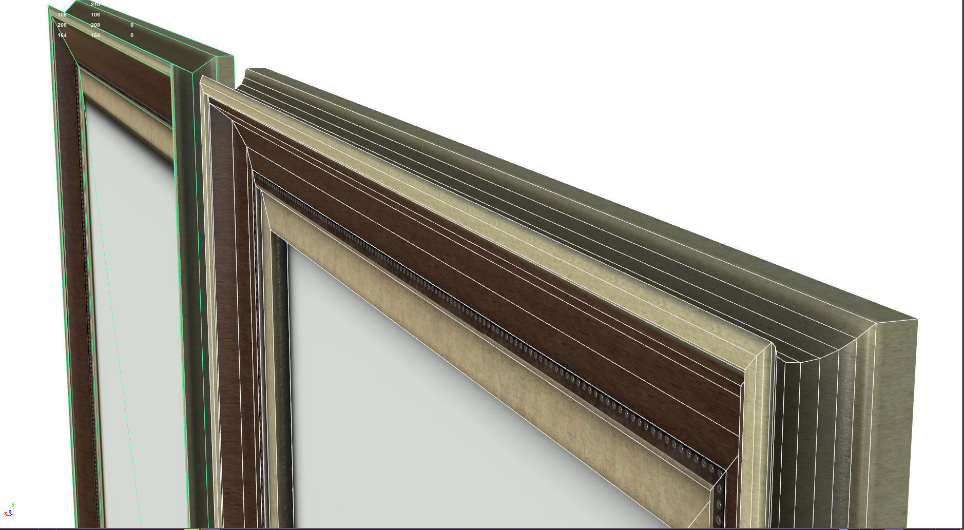 Picture frame -  game ready - VR AR Low-poly 3D model_14