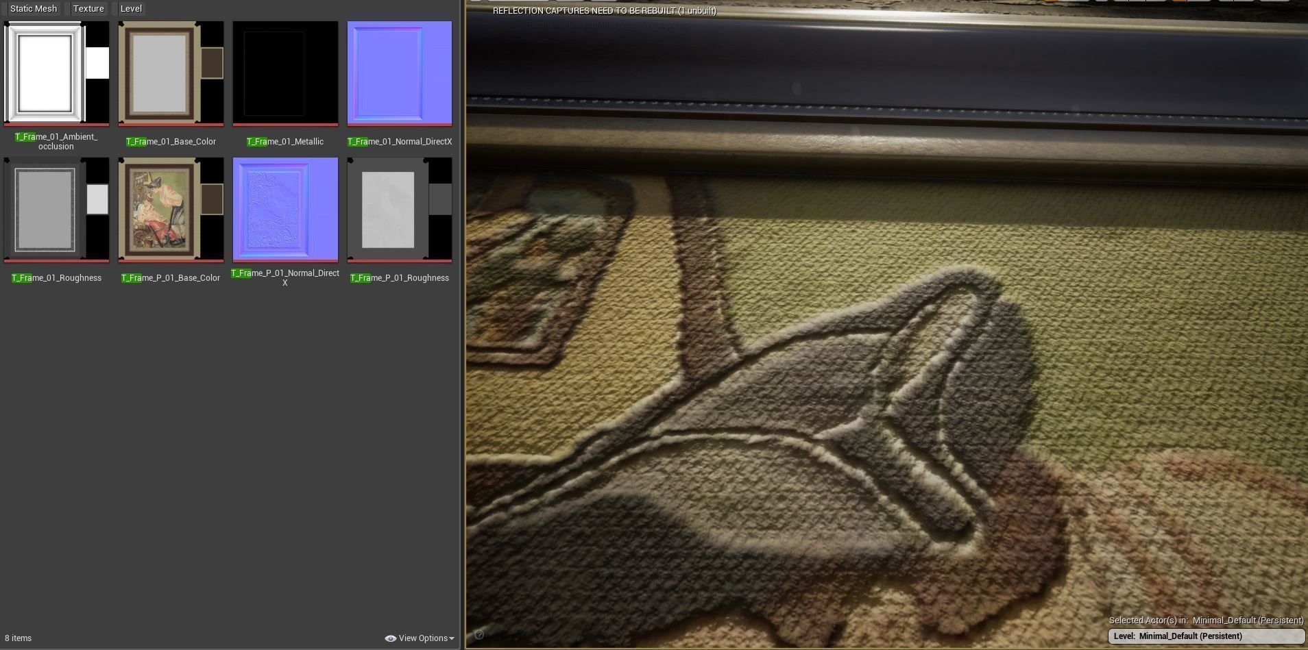 Picture frame -  game ready - VR AR Low-poly 3D model_3