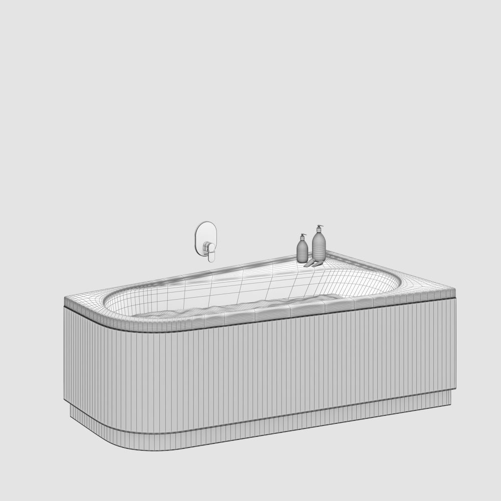 Set of baths Ravak set 14 -LoveStory -Chrome -Rosa 95 -BeHapp 3D model_22