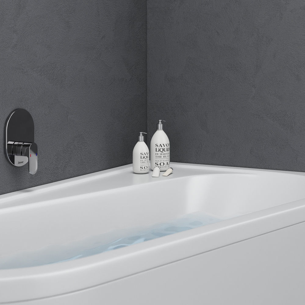 Set of baths Ravak set 14 -LoveStory -Chrome -Rosa 95 -BeHapp 3D model_14