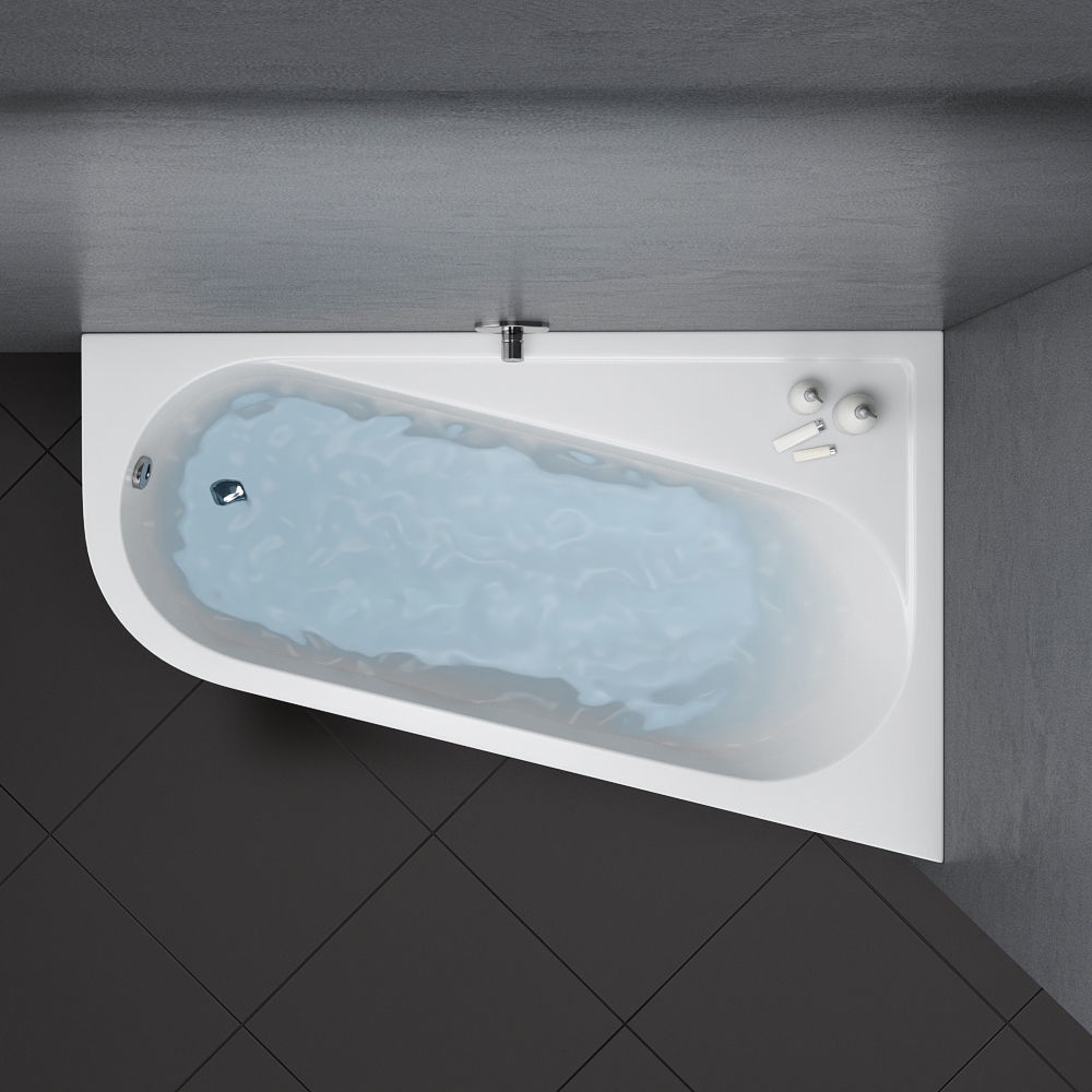 Set of baths Ravak set 14 -LoveStory -Chrome -Rosa 95 -BeHapp 3D model_13