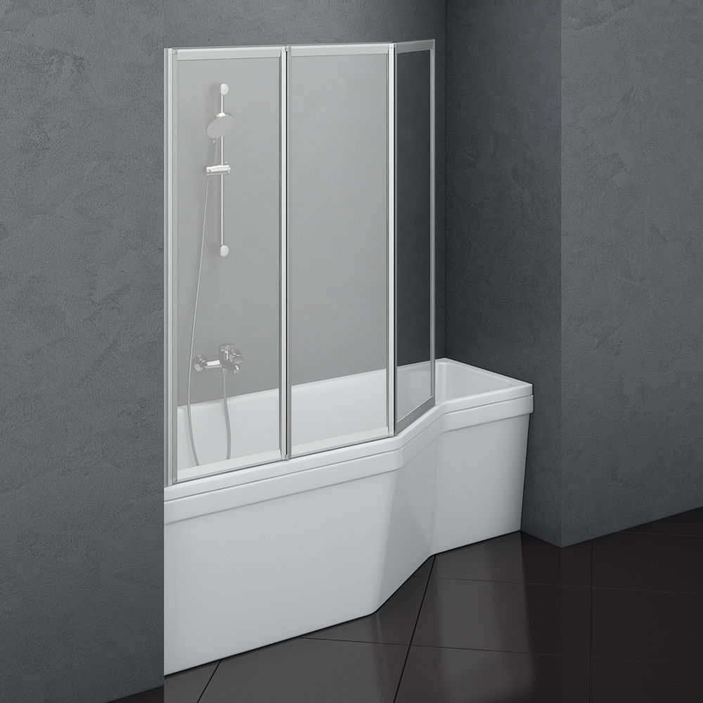 Set of baths Ravak set 14 -LoveStory -Chrome -Rosa 95 -BeHapp 3D model_15