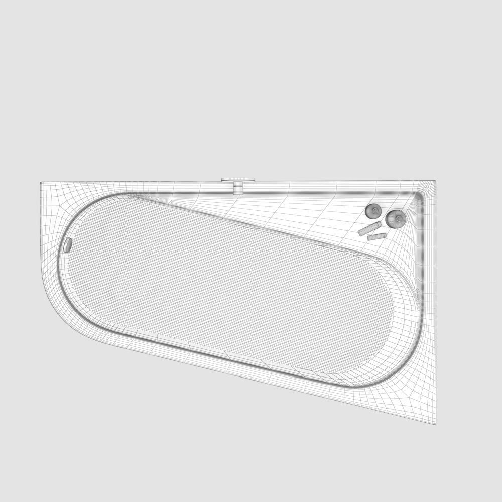 Set of baths Ravak set 14 -LoveStory -Chrome -Rosa 95 -BeHapp 3D model_24