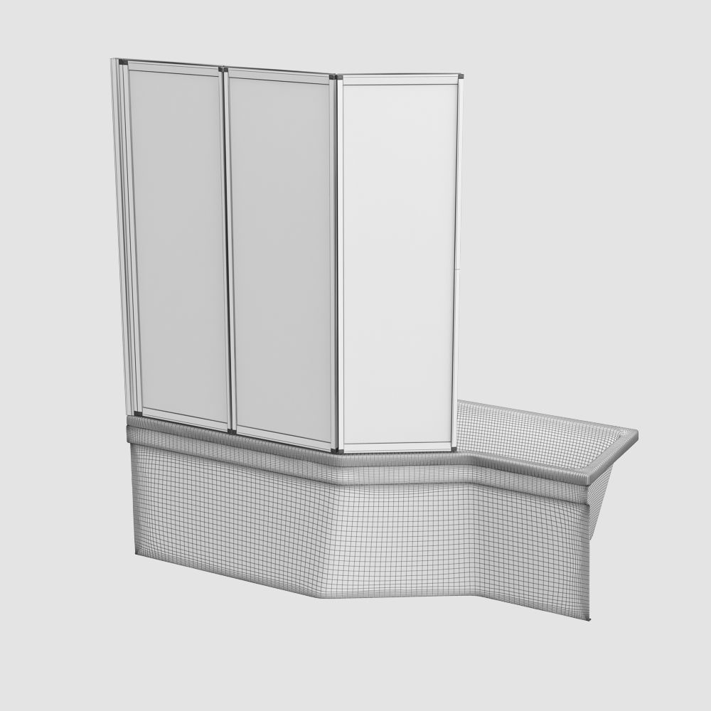 Set of baths Ravak set 14 -LoveStory -Chrome -Rosa 95 -BeHapp 3D model_26