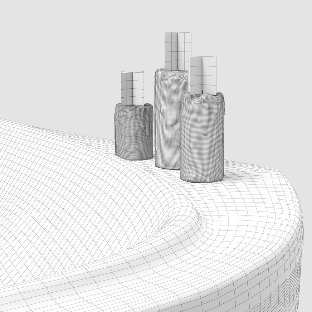 Set of baths Ravak set 14 -LoveStory -Chrome -Rosa 95 -BeHapp 3D model_19