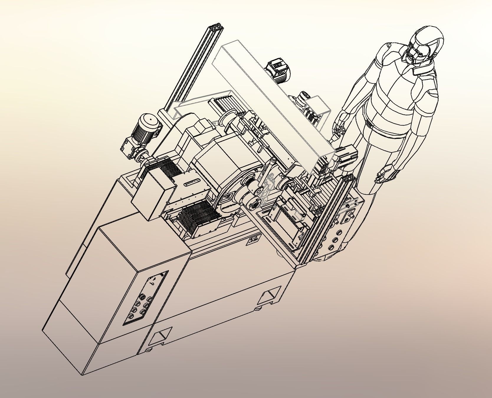Automatic loading of centerless grinding machine 3D model CGTrader