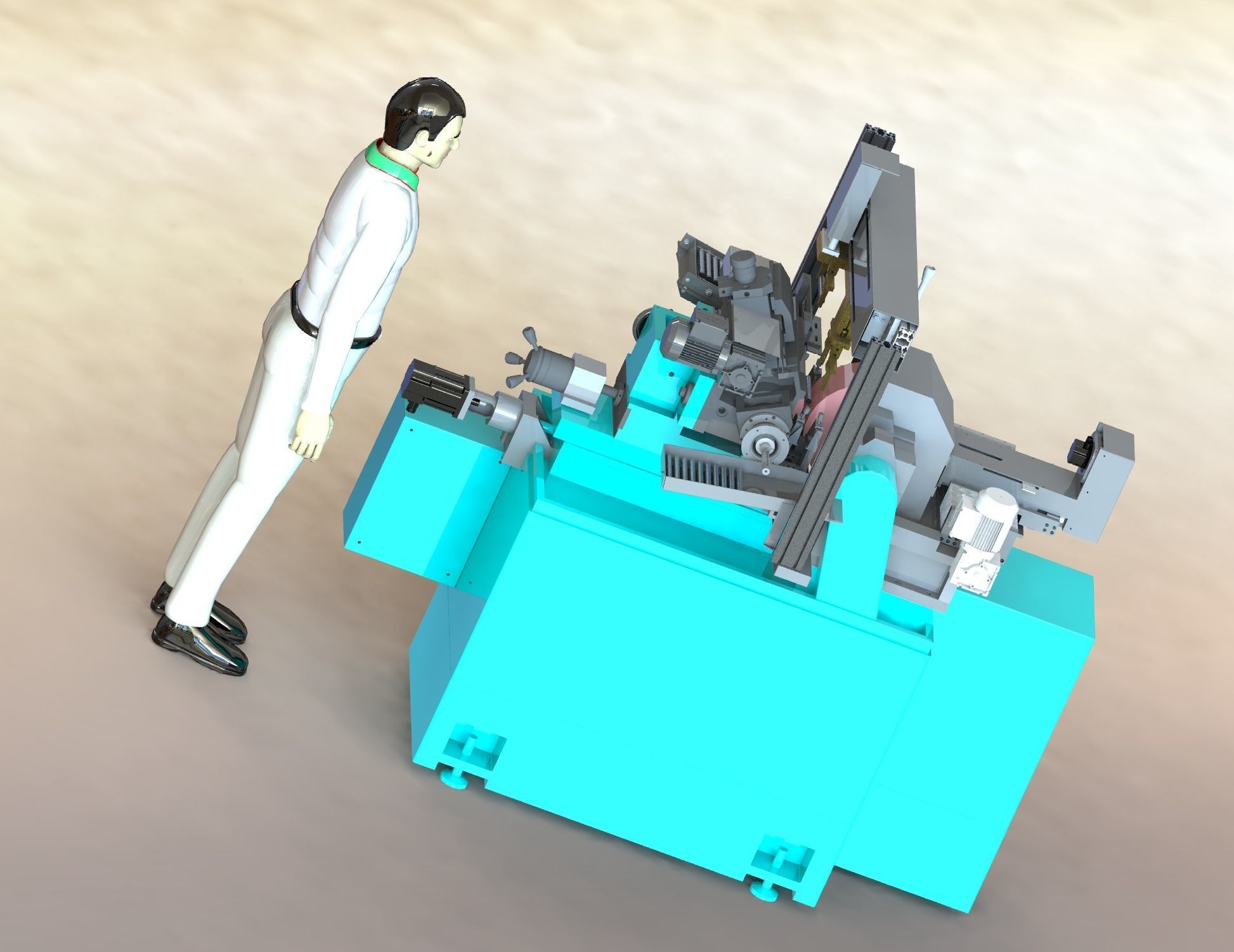 Automatic loading of centerless grinding machine 3D model CGTrader