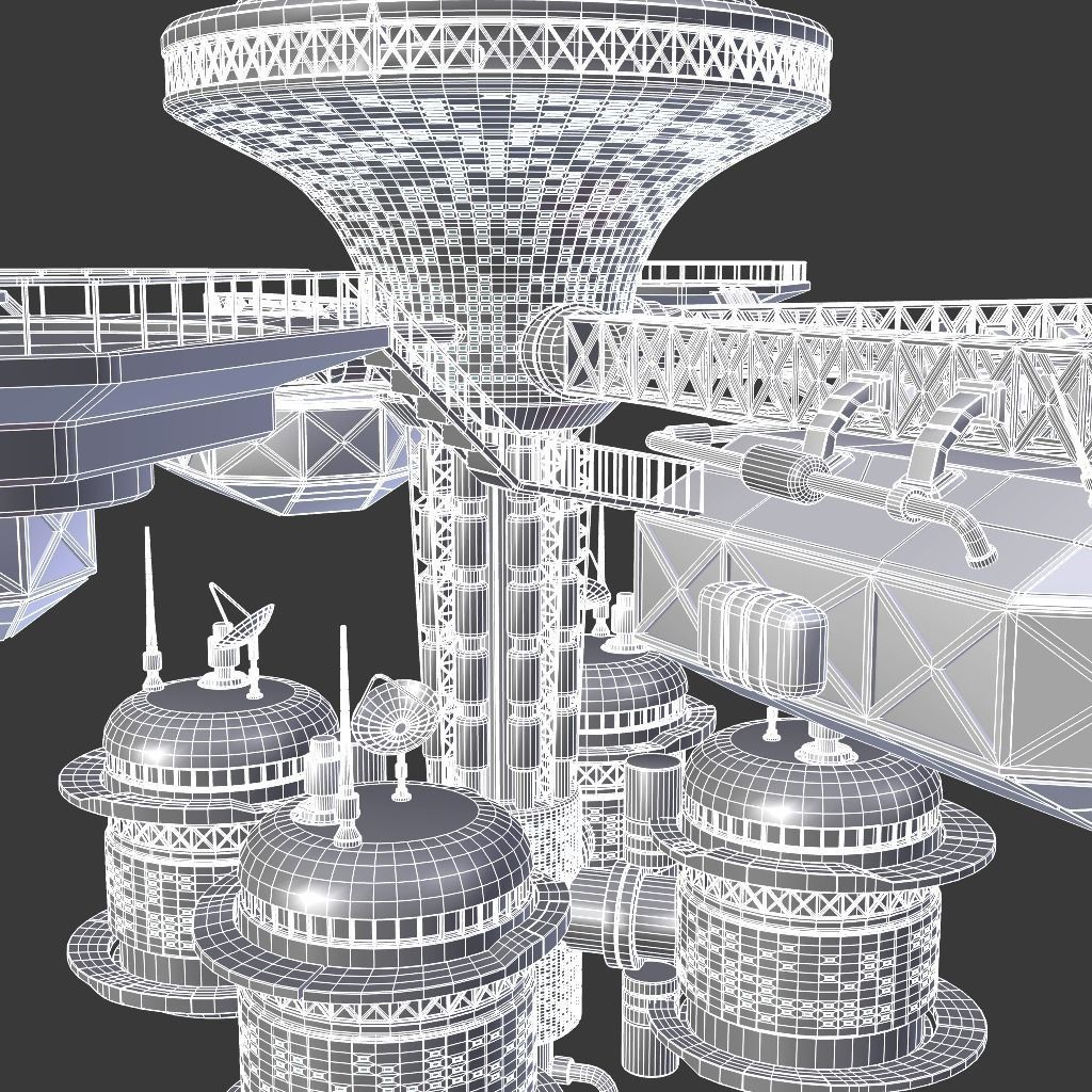 space station 3D model_10