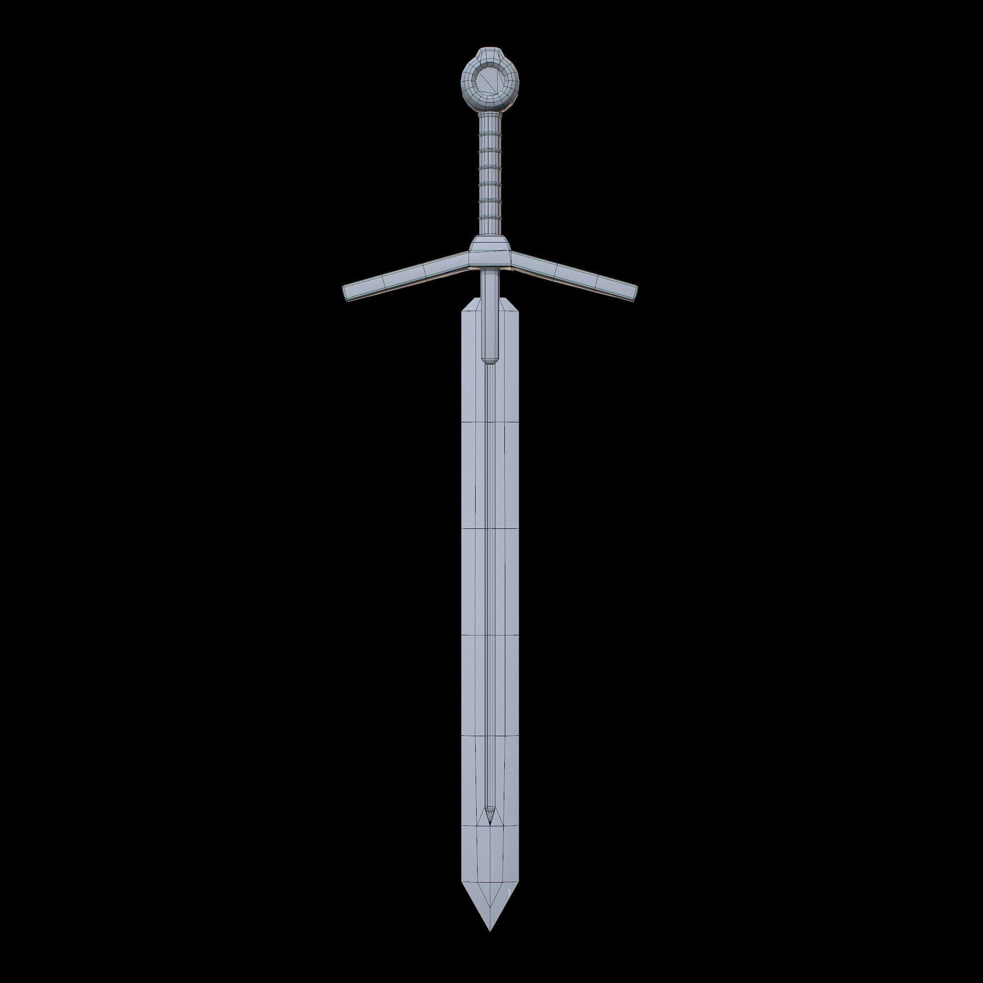 HIE Game Ready Sword N1 Free low-poly 3D model_4