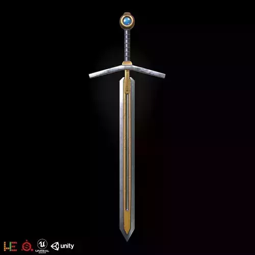 HIE Game Ready Sword N1 Free low-poly 3D model